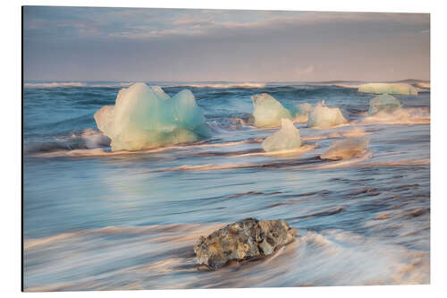 Aluminiumsbilde Jökulsarlon in the morning light