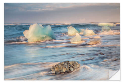 Naklejka na ścianę Jökulsarlon in the morning light