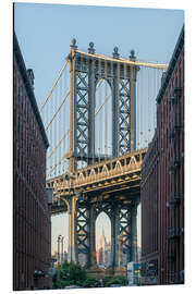 Aluminium print Manhattan Bridge mit Empire State Building