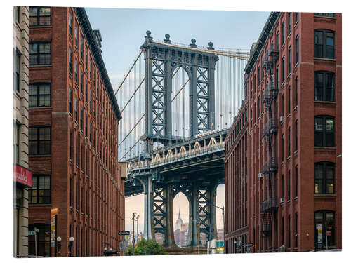 Acrylic print Manhattan Bridge in New York City