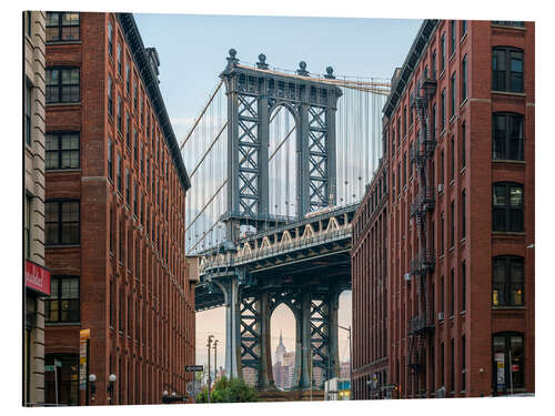 Aluminium print Manhattan Bridge in New York City