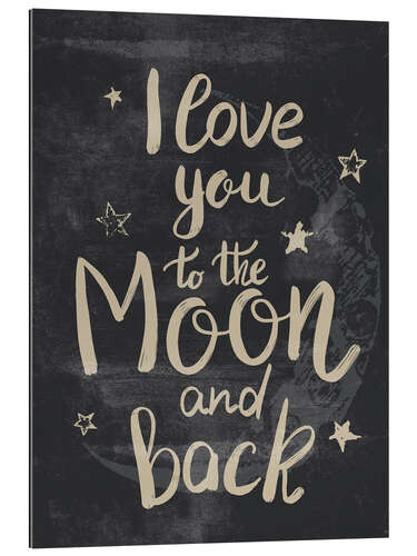 Gallery print I love you to the moon and back