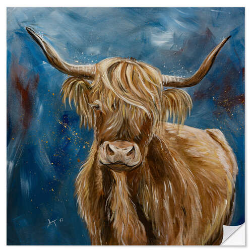 Sticker mural Vache Highland