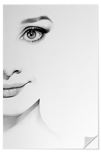 Wall sticker Audrey Hepburn VI