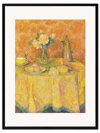 Framed art print The yellow harmony table