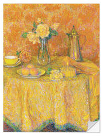 Selvklebende plakat The yellow harmony table