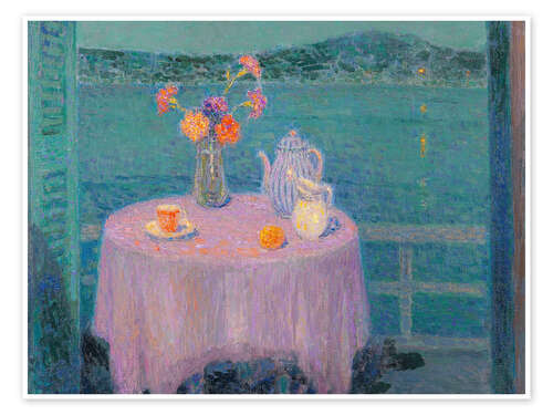 Poster Das violette Tischtuch, Villefranche-sur-Mer