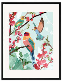 Gerahmter Kunstdruck Vögel des Sommers