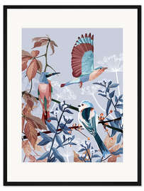 Gerahmter Kunstdruck Vögel des Winters