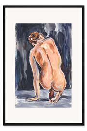 Gerahmter Kunstdruck Weiblicher Akt - Studie I