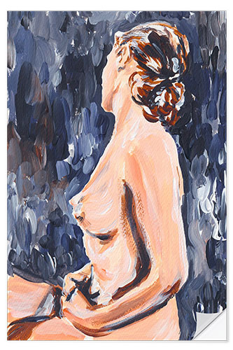 Selvklebende plakat Female Nude - Study III