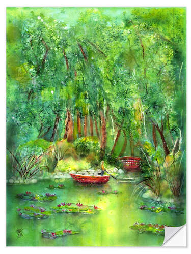 Adesivo murale Lily pond in Monet's garden