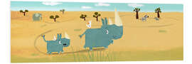 Foam board print Rhino walk