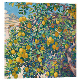 Acrylglasbild  Zitronenbäume in La Mortola, 1921 - Theo van Rysselberghe