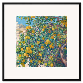 Gerahmter Kunstdruck Zitronenbäume in La Mortola, 1921