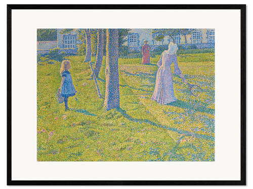 Framed art print In Thuin, the tennis game