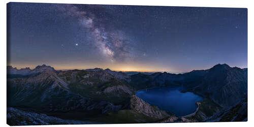 Obraz na płótnie Milky Way over the Lünersee