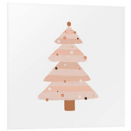 Foam board print Beige Christmas tree I