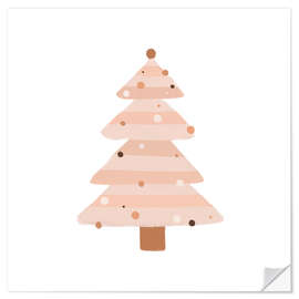 Wandsticker Beiger Weihnachtsbaum I