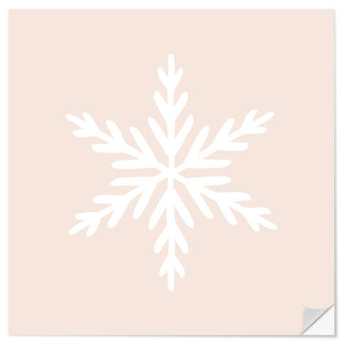 Selvklebende plakat Snowflake