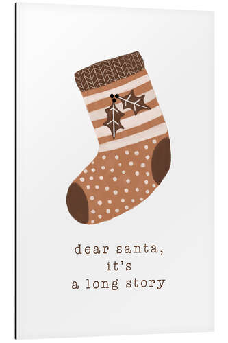 Aluminium print Dear Santa