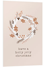 Tableau en PVC Holly Jolly Christmas