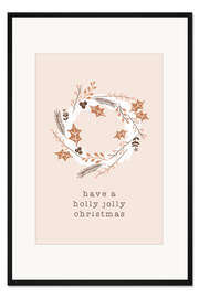 Gerahmter Kunstdruck Holly Jolly Christmas