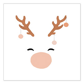 Poster White reindeer