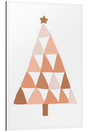 Aluminiumtavla Beige Christmas tree III