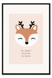 Gerahmter Kunstdruck Oh Deer Winter Is Here