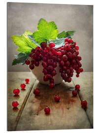 Galleritryck Still life with red currants in a white pot