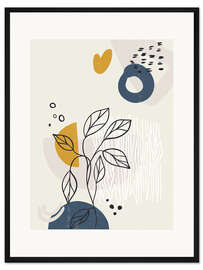 Gerahmter Kunstdruck Botanischer Minimalist