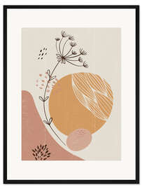 Gerahmter Kunstdruck Botanische Sonne