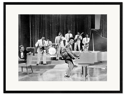 Kehystetty taidepainatus The girl can't help it - Little Richard & Band