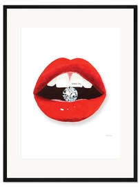 Gerahmter Kunstdruck Hot Lips II