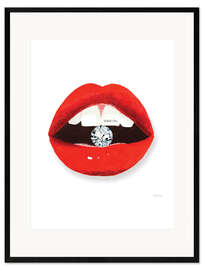 Gerahmter Kunstdruck Hot Lips II