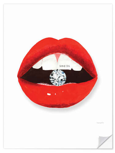 Selvklebende plakat Hot Lips II