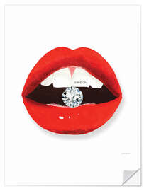 Selvklebende plakat Hot Lips II