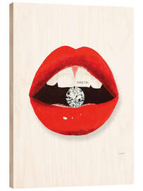 Quadro de madeira Hot Lips II