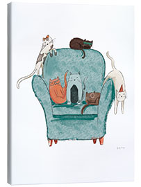 Lienzo Gatos domésticos relajados - Becky Thorns