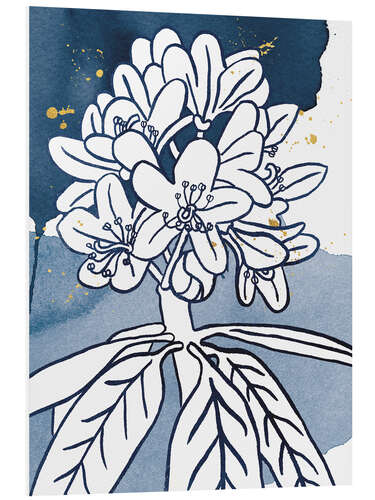 Quadro em PVC Indigo Blooms II