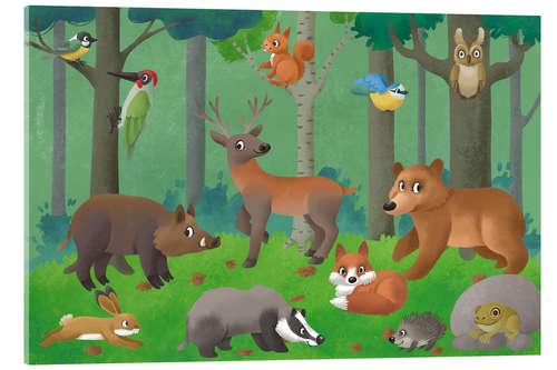 Acrylic print Woods creatures