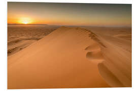 Foam board print Sunset over sand dunes, Morocco