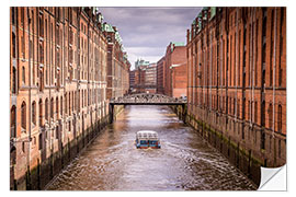 Selvklebende plakat Speicherstadt Hamburg