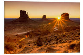 Magnettafel Sonnenaufgang im Monument Valley