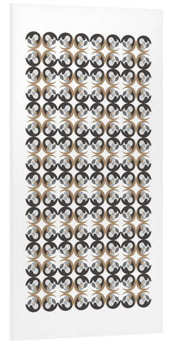 PVC print Gold and Grey abstract pattern