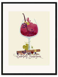 Innrammet kunsttrykk Cabernet Sauvignon