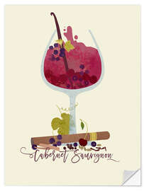 Selvklebende plakat Cabernet Sauvignon