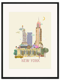 Gerahmter Kunstdruck New York