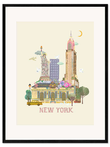 Plakat artystyczny premium w ramie New York